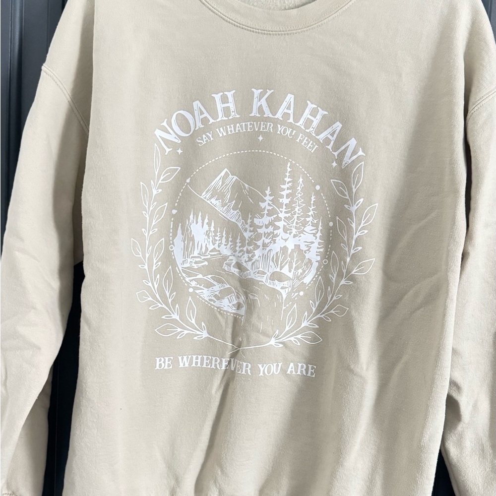 Noah Kahan Gildan Beige Crewneck Sweater